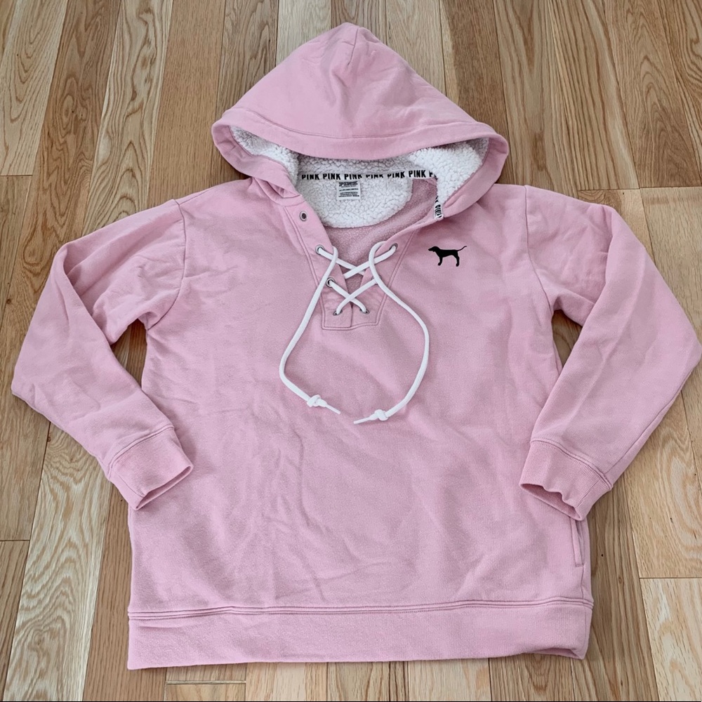 Pink Victoria’s Secret Pullover Pink Hoodie XS